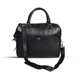 Bagsity Sleek Genuine Leather Laptop Bag for Men & Women Messenger Bag (Black, 16 inch)