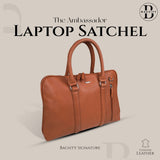 Bagsity Sleek Genuine Leather Laptop Bag for Men & Women Messenger Bag  (Tan, 16 inch)