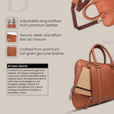 Bagsity Sleek Genuine Leather Laptop Bag for Men & Women Messenger Bag  (Tan, 16 inch)