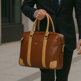 Bagsity Genuine Leather Laptop Bag for Men | Premium Office Shoulder Bag (Dual Tone) Messenger Bag  (Brown, 16 inch)