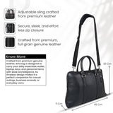 Bagsity Sleek Genuine Leather Laptop Bag for Men & Women Messenger Bag  (Tan, 16 inch)