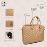 Bagsity Genuine Leather Laptop Bag for Men | Slim Office Shoulder Bag Messenger Bag  (Brown, 16 inch)