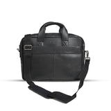 Bagsity Genuine Leather Laptop Bag for Men | Slim Office Shoulder Bag Messenger Bag  (Black, 16 inch)