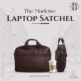 Bagsity Genuine Leather Laptop Bag for Men | Slim Office Shoulder Bag Messenger Bag  (Brown, 16 inch)