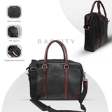 Bagsity Genuine Leather Laptop Bag for Men | Slim Office Shoulder Bag Messenger Bag  (Black, 16 inch)